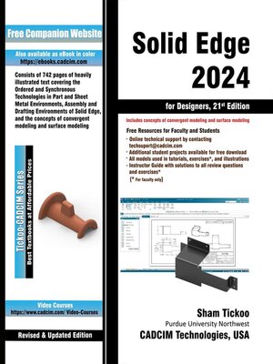 cover image of Solid Edge 2024 for Designers, 2